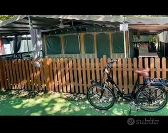 Veranda per roulotte italtende verde acqua