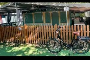 Veranda per roulotte italtende verde acqua