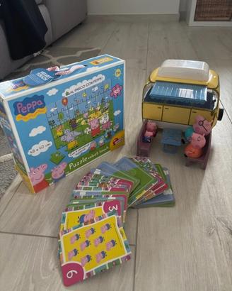 Set giochi Peppa Pig  camper -puzzke- carte