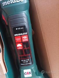 METABO W 18 LT BL 11-125  SMERIGLIATRICE NUOVA 