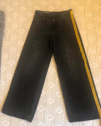 Jeans Zara wide leg nero 11/12 anni