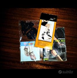 CALZE A RETE NERA ***SET NUOVO 3 PEZZI***