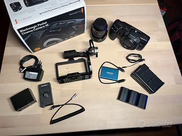 Black Magic Pocket 4K + 12 60 leica + SSD/Cage/Acc