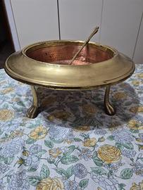 Braciere antico in rame e bronzo