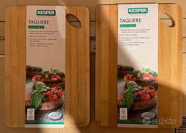 Taglieri bamboo in coppia - misure 30x21 h.0,8 cm