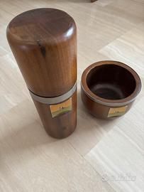 Coppia vasi vintage in legno