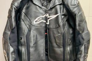 GIUBBOTTO MOTO ALPINESTAR PELLE UOMO. Tg 56