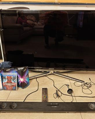  Set Home Cinema 3D:  tv Samsung 46" Slim 