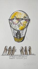 Emanuele Luzzati stampa originale Castrum Montisbr