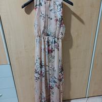 vestito in chiffon rosa taglia S