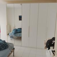 armadio 7 ante cassettiere specchio e comodini