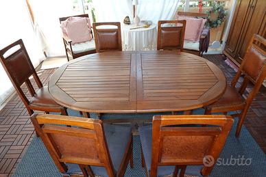 Tavolo in noce interno ed esterno