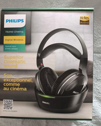 CUFFIE PHILIPS WIRELESS TV SHD8850 NERE 30 MT