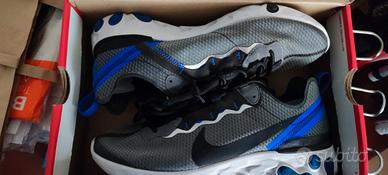 Nike react tg.42 argento blu