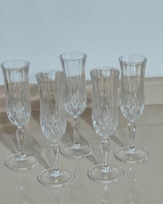 5 Flauti da champagne Cristal d' Arques 14 cl