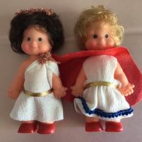 Coppia bamboline  mini Fiba Grecia antica