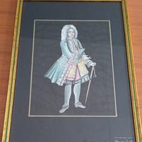 Dipinto a mano "costume del 1700"