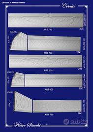 cornice in gesso stile neoclassico per interni
