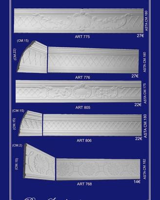 cornice in gesso stile neoclassico per interni