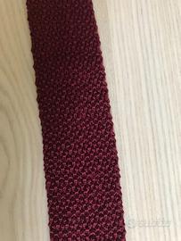 Cravatta cotone bordeaux