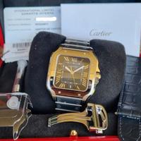 CARTIER SANTOS LARGE WSSA0071 BLU NUOVO COMPLETO 