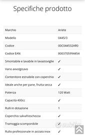 Grattugia elettrica ARIETE mod.445