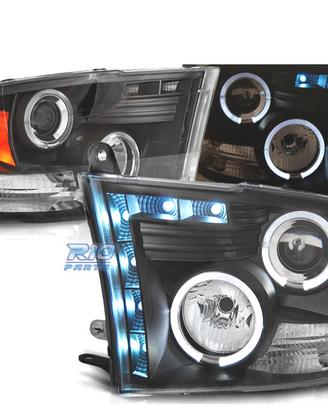 FARI PER DODGE RAM 09-11 LED OCCHI ANGELI NERI
