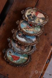Set di 5 stampe d’epoca