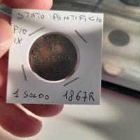 1 soldo 1867 R Stato Pontificio 