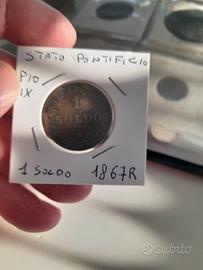 1 soldo 1867 R Stato Pontificio 