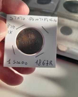 1 soldo 1867 R Stato Pontificio 