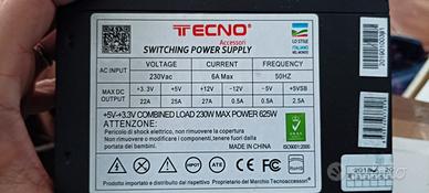 Alimentatore  PSU Tecno 625 watt