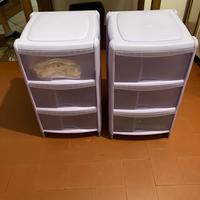 Coppia di cassettire in plastica