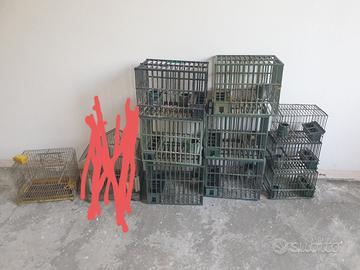 stock 10 trasportini uccelli- gabbiette vintage 