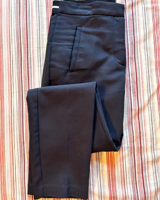 Pantaloni eleganti Zara Basic blu navy taglia S