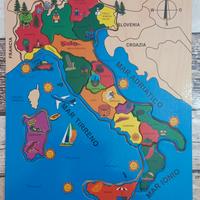 Carta geografica cartina Italia puzzle