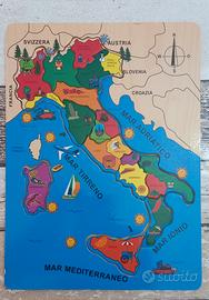 Carta geografica cartina Italia puzzle