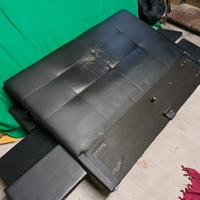 Letto contenitore con schienale piazza e mezza