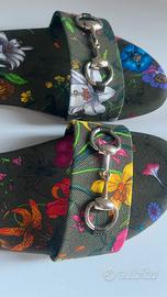 Ciabattine Gucci stampa flora nuove