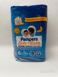 Pampers Sole e Luna Taglia 6 XL - Box da 6 pacchi