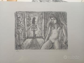 serigrafia Enrico Allimandi vintage no dipinto 