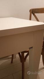 Tavolo frassinato bianco 80*140 allungabile