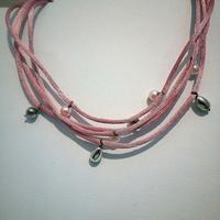 Collana AK188 - Seta, Argento 925 Rodiato, Perle