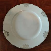 piatto da portata Ginori, con fregi argento.