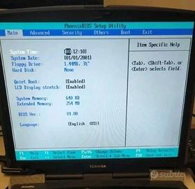 Schermo 15" LCD 30pin Toshiba LTM15C503C
