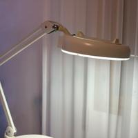 Lampada con lente di ingrandimento