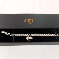 Bracciale braccialetto argento 925 charm rana 