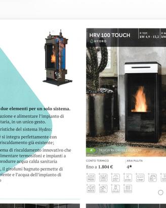 stufa a pellet hrv 100 touch