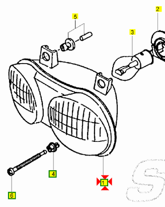 -Faro anteriore Yamaha BW'S Bump 4SBH43000000