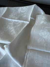 Coppia di asciugamani in rasatello di seta anni50